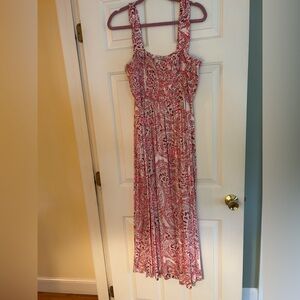 NWOT Calvin Klein pink paisley summer maxi dress